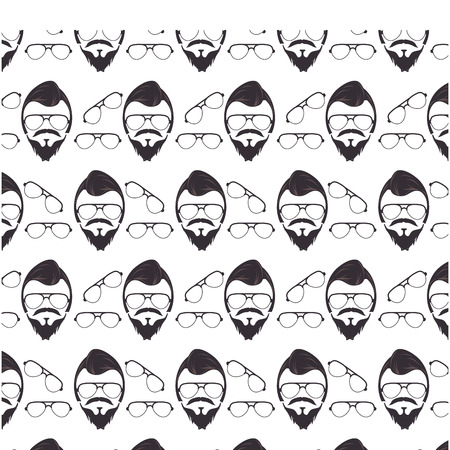 gentleman face hipster style vector illustration designのイラスト素材