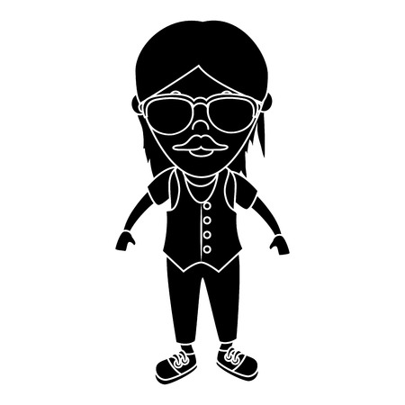 man character sixty style vector illustration designのイラスト素材