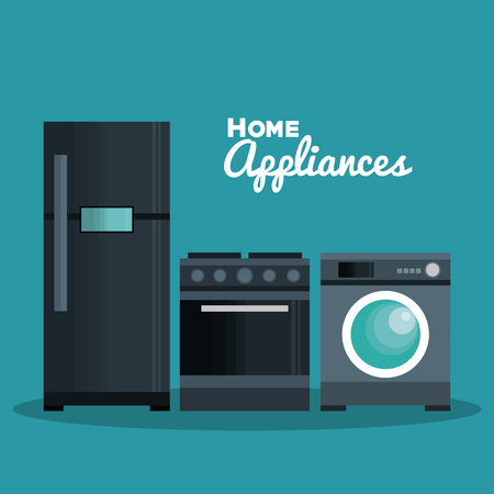 set home appliances icons vector illustration designのイラスト素材