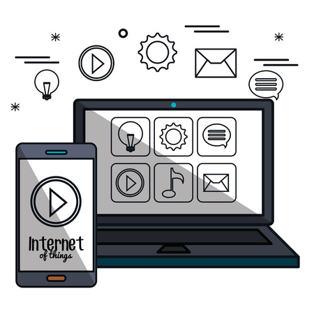 internet of things icons vector illustration designのイラスト素材