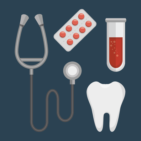 set medical isolated icons vector illustration designのイラスト素材