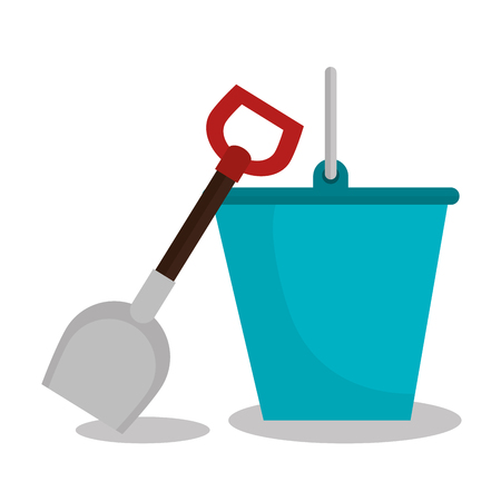 sand bucket toy icon vector illustration designのイラスト素材