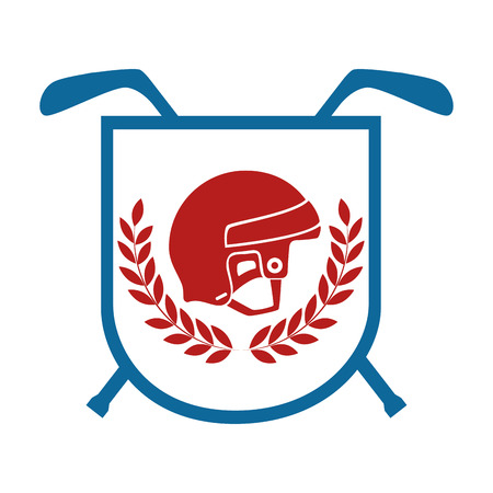 hockey sport emblem icon vector illustration designのイラスト素材
