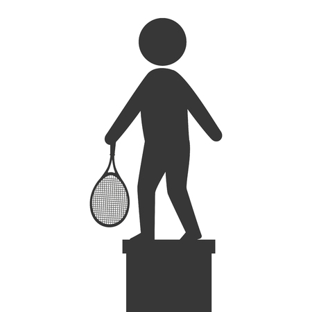 tennis sport player icon vector illustration designのイラスト素材
