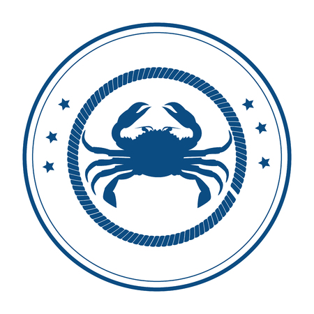 crab delicious seafood menu icon vector illustration designのイラスト素材