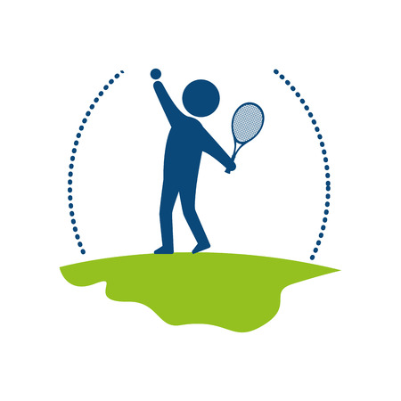 tennis sport player icon vector illustration designのイラスト素材