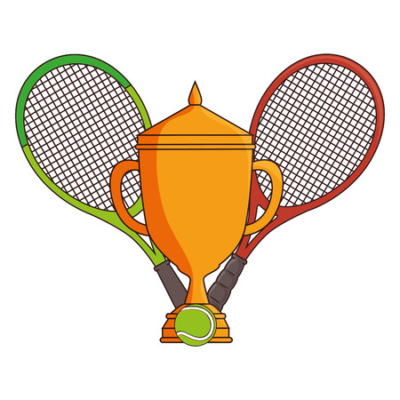 tennis sport trophy award vector illustration designのイラスト素材