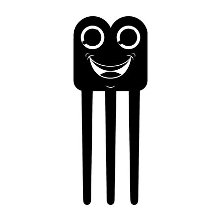 monster comic character icon vector illustration designのイラスト素材