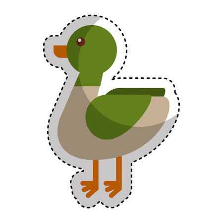 duck animal farm icon vector illustration designのイラスト素材