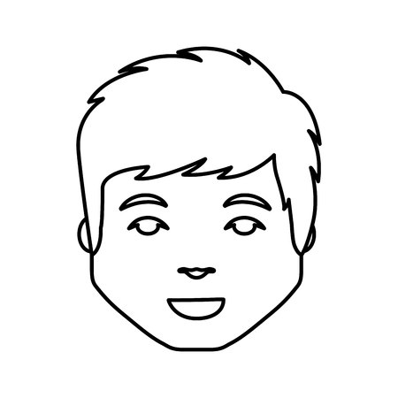 young man avatar character vector illustration designのイラスト素材