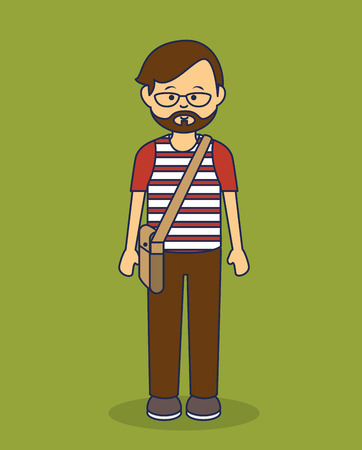 young man avatar icon vector illustration designのイラスト素材