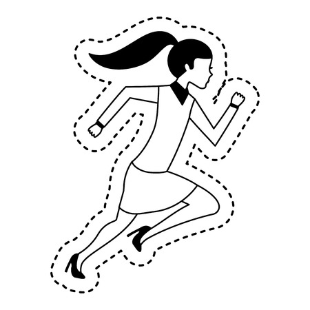 businessperson running avatar icon vector illustration designのイラスト素材