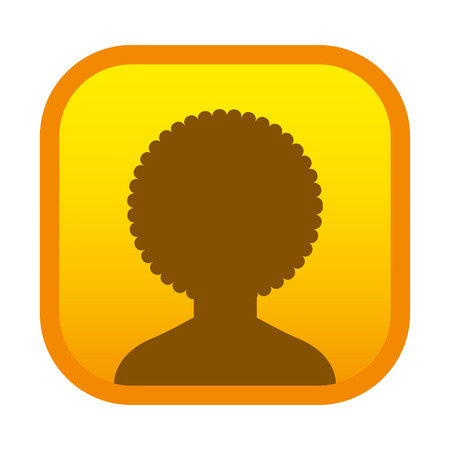 silhouette user avatar square button vector illustration designのイラスト素材