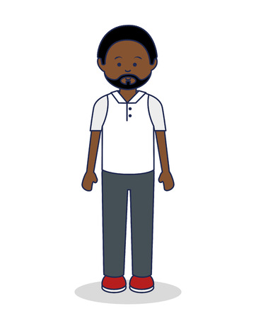 young man avatar icon vector illustration designのイラスト素材