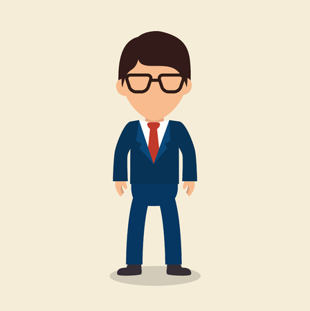businessman character avatar isolated vector illustration designのイラスト素材