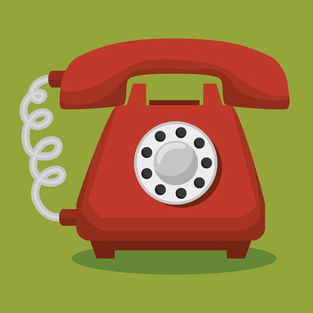old telephone isolated icon vector illustration designのイラスト素材