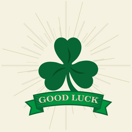 saint patrick day clover vector illustration designのイラスト素材