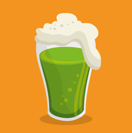 saint patrick day green beer vector illustration designのイラスト素材