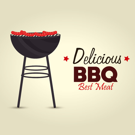 delicious barbecue food icon vector illustration designのイラスト素材
