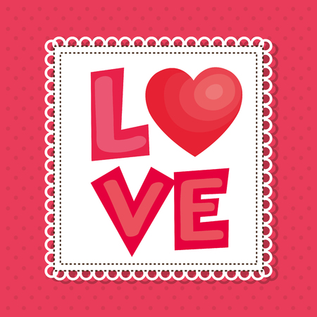 happy valentines day card vector illustration designのイラスト素材