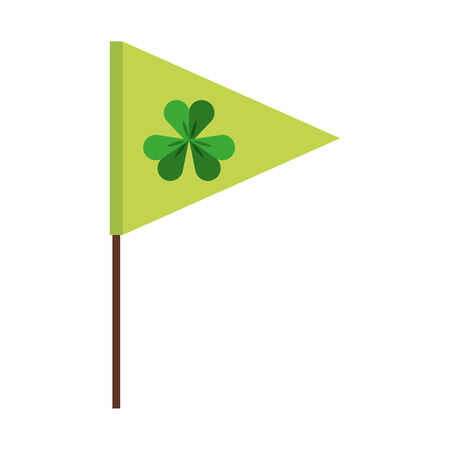 flag with Saint patricks clover icon vector illustration designのイラスト素材