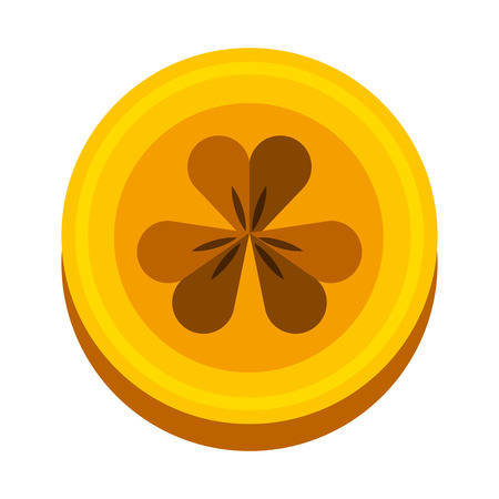 coin with Saint patricks clover icon vector illustration designのイラスト素材