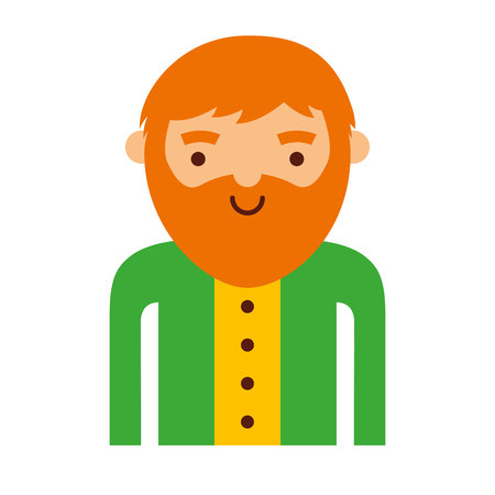 leprechaun irish character icon vector illustration designのイラスト素材