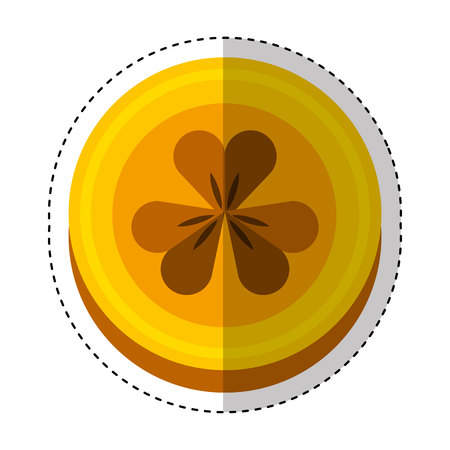 coin with Saint patricks clover icon vector illustration designのイラスト素材