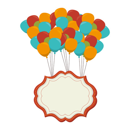 circus balloons air icon vector illustration designのイラスト素材