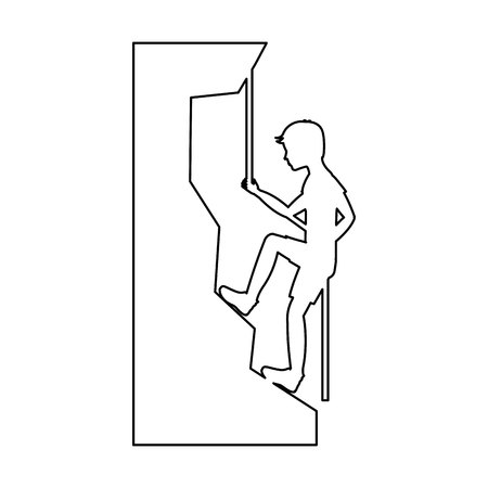 climbing extreme sport icon vector illustration designのイラスト素材