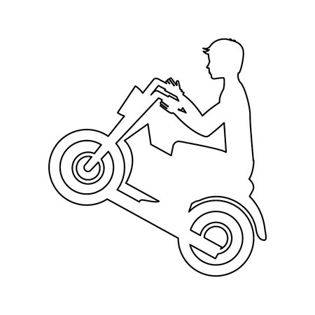 quad motorcycle extreme sport vector illustration designのイラスト素材