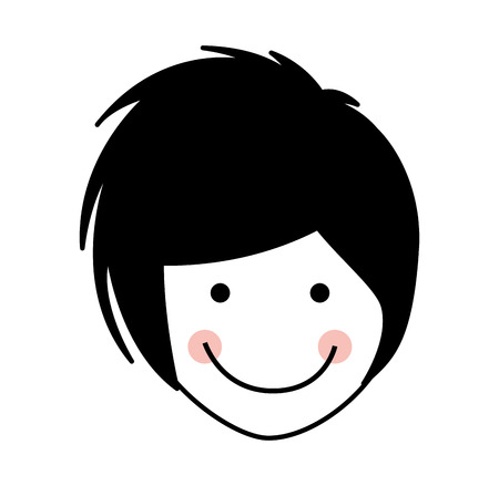 young woman avatar character vector illustration designのイラスト素材