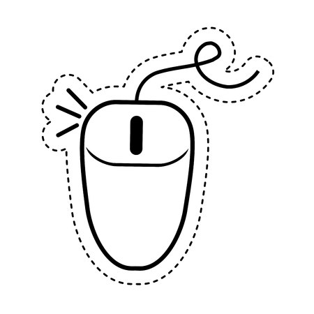 computer mouse isolated icon vector illustration designのイラスト素材