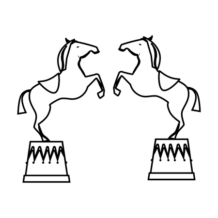 circus horse entertainment icon vector illustration designのイラスト素材