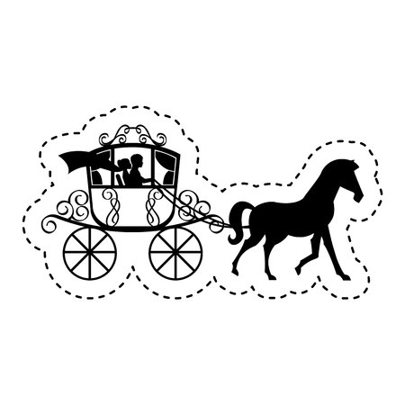 wedding carriage isolated icon vector illustration designのイラスト素材