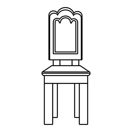 chair table wooden icon vector illustration designのイラスト素材