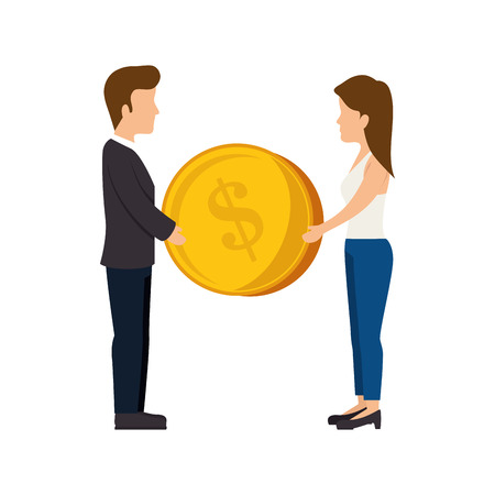 coin money isolated icon vector illustration designのイラスト素材