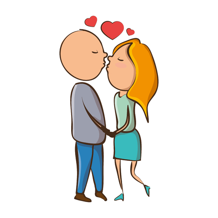 couple love card icon vector illustration designのイラスト素材
