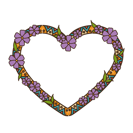 floral cute frame decorative vector illustration designのイラスト素材