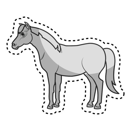 Horse Animal Farm In The Field Vector Illustration Designのイラスト 素材 ストックフォト 写真素材のstock Foto ストックドットフォト