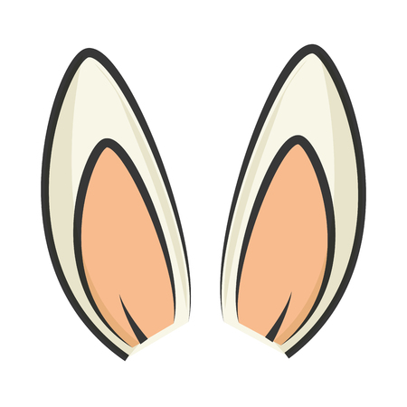 cute little rabbit animal character vector illustration designのイラスト素材