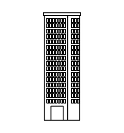 big building silhouette icon vector illustration designのイラスト素材