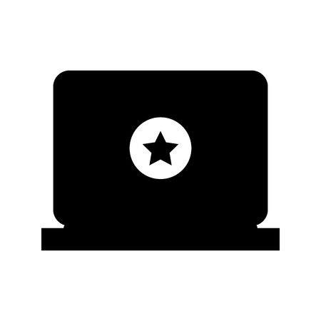 laptop computer isolated icon vector illustration designのイラスト素材
