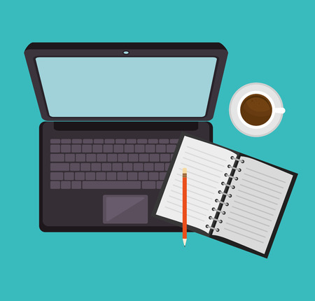 office equipment flat icons vector illustration designのイラスト素材