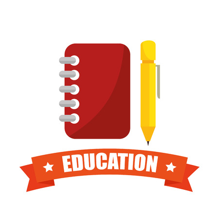 education equipment flat icons vector illustration designのイラスト素材