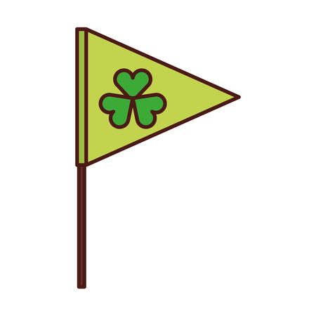 flag with Saint patricks clover icon vector illustration designのイラスト素材