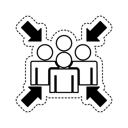 Meeting point sign icon vector illustration designのイラスト素材