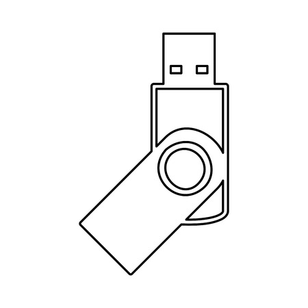 usb memory isolated icon vector illustration designのイラスト素材