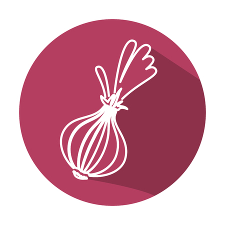 onion fresh vegetable icon vector illustration designのイラスト素材