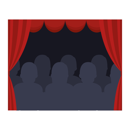 theater courtain show icon vector illustration designのイラスト素材